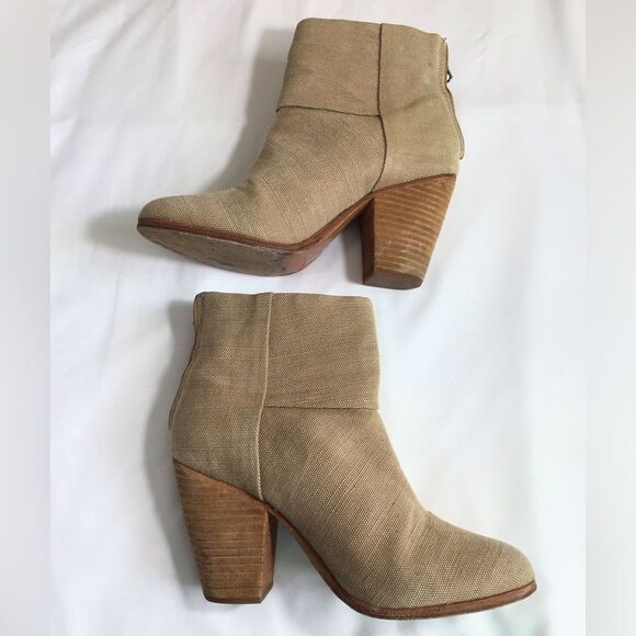 Rag & Bone Newbury Canvas Ankle Boots Size 8.5 - Picture 5 of 11